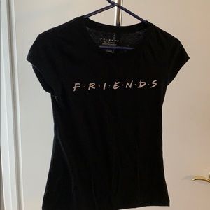 Friends T-shirt Black Slim fit. Junior size s(3-5)